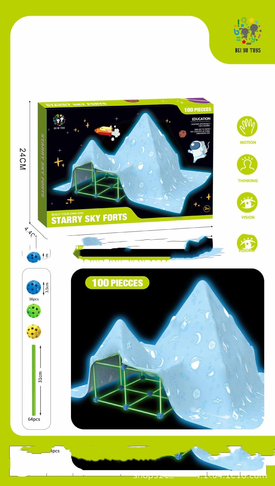 Fort Building Kit Construction Blocks Set Kids Toy Tents Fortress Builder Castles Tunnels Diy 3d Play House For Children Gift kids fashion novaa Style6