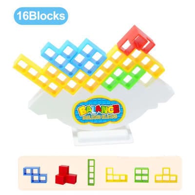 Balance Stacking Board Games Kids Adults Tower Block Toys For Family Parties Travel Games Boys Girls Puzzle Buliding Blocks Toy kids fashion novaa Swing Stack High 16blocks