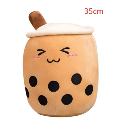 fashion novaa kids Triangle / 35CM Cute Fruit Drink Plush Stuffed Soft Strawberry Milk Tea Plush Boba Tea Cup Toy Bubble Tea Pillow Cushion Kids Gift