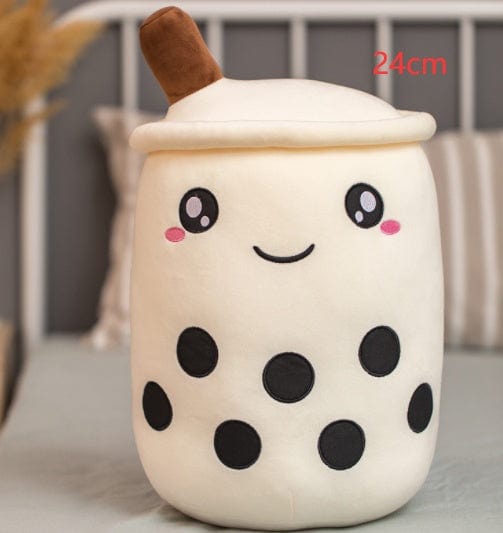 fashion novaa kids White / 24CM Cute Fruit Drink Plush Stuffed Soft Strawberry Milk Tea Plush Boba Tea Cup Toy Bubble Tea Pillow Cushion Kids Gift