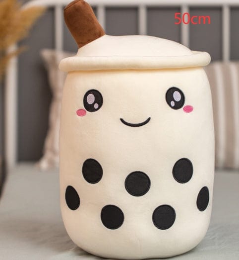 fashion novaa kids White / 50CM Cute Fruit Drink Plush Stuffed Soft Strawberry Milk Tea Plush Boba Tea Cup Toy Bubble Tea Pillow Cushion Kids Gift