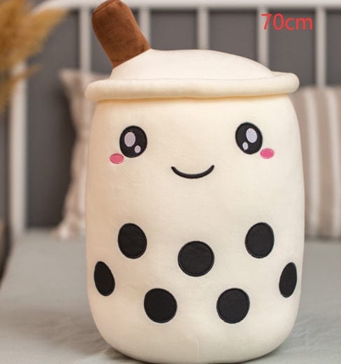 fashion novaa kids White / 70CM Cute Fruit Drink Plush Stuffed Soft Strawberry Milk Tea Plush Boba Tea Cup Toy Bubble Tea Pillow Cushion Kids Gift