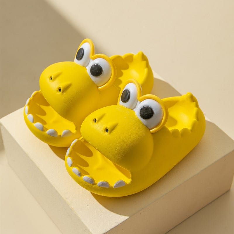 Kids Dinosaur Slippers Wholesale Summer Cartoon Parent Child Outdoor Home EVA Sandals Women Men Kids Cute Slippers Baby Shoes kids fashion novaa Yellow 150