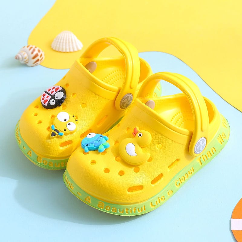 Kids Slippers for Boys Girls Cartoon Shoes Summer Toddler kids fashion novaa Yellow 18