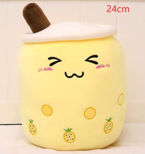 fashion novaa kids Yellow / 24CM Cute Fruit Drink Plush Stuffed Soft Strawberry Milk Tea Plush Boba Tea Cup Toy Bubble Tea Pillow Cushion Kids Gift