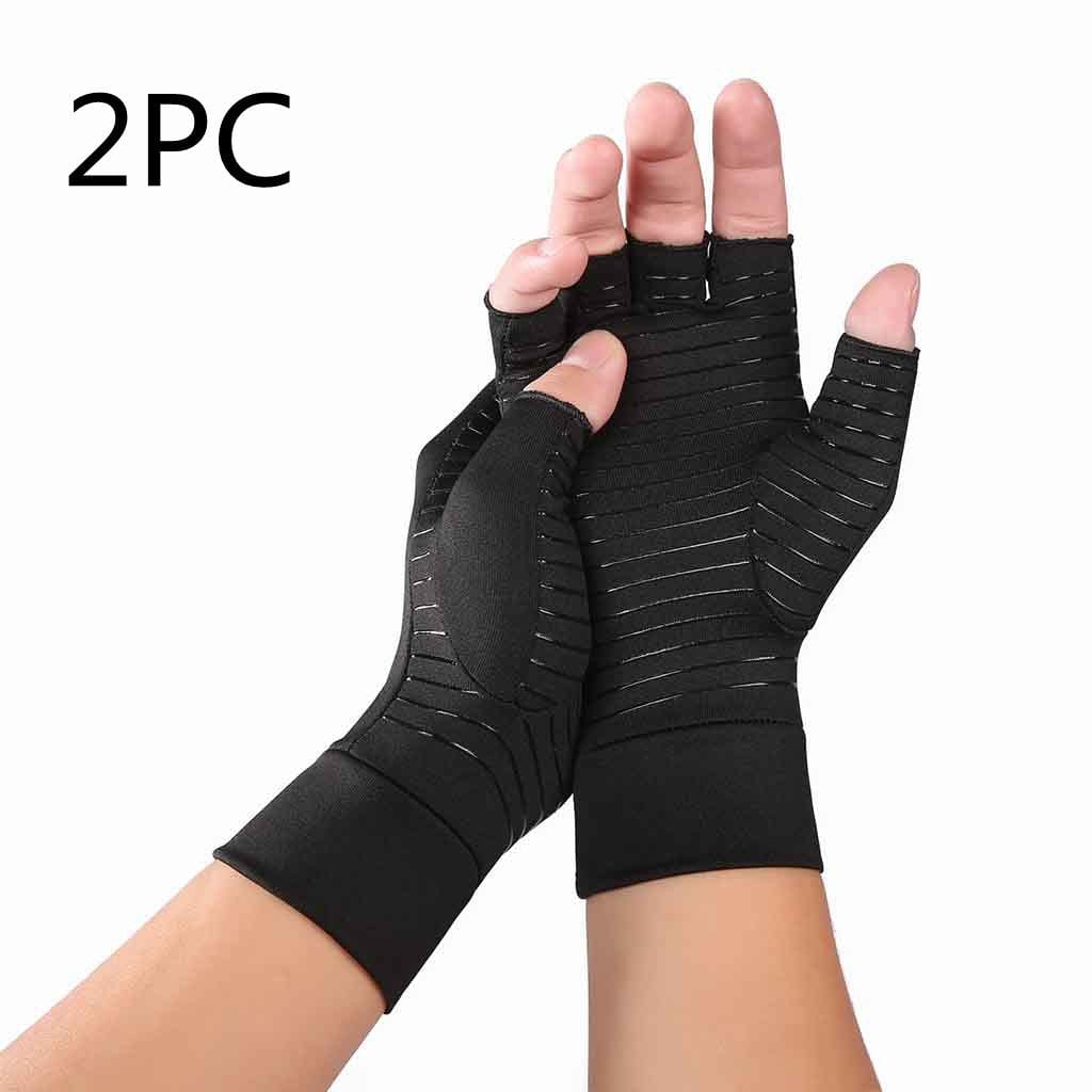 Arthritis pressure gloves men collecthion fashion novaa Black 2PC L