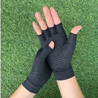 Health compression gloves men collecthion fashion novaa Black Half finger L
