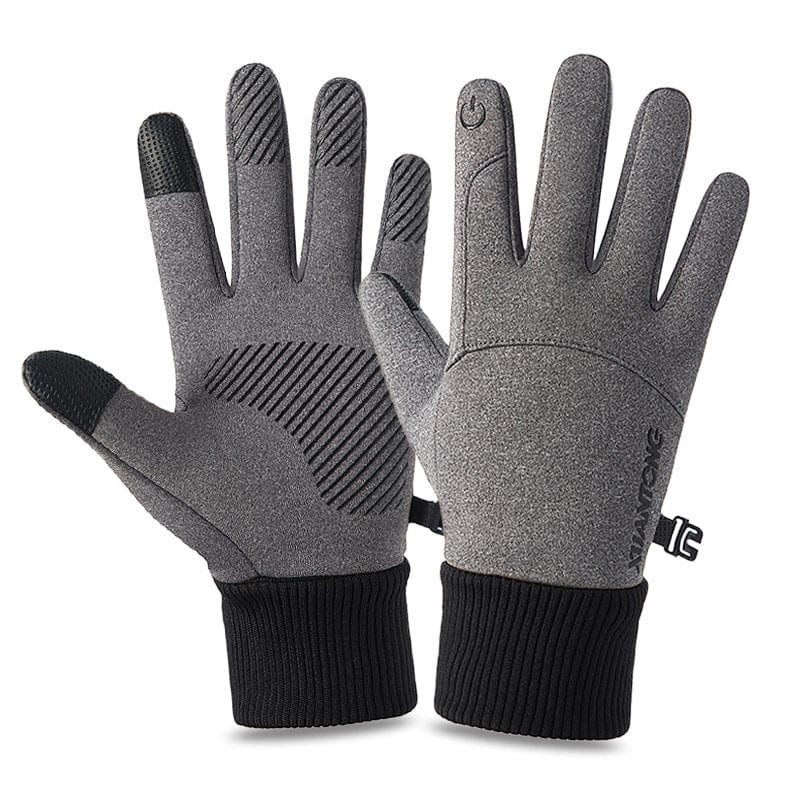 Gloves Fall And Winter Elastic Touch Screen To Keep Warm men collecthion fashion novaa Grey L