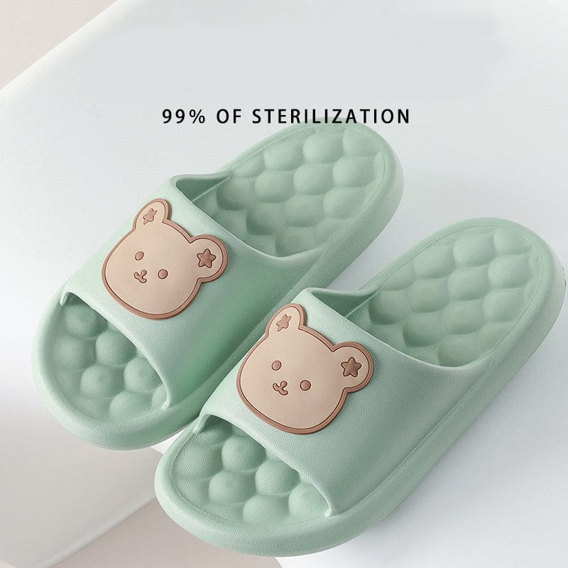 Bear Home Shoes Sole Bubble Design Massage Slippers Soft Bathroom Slippers shoes fashion novaa