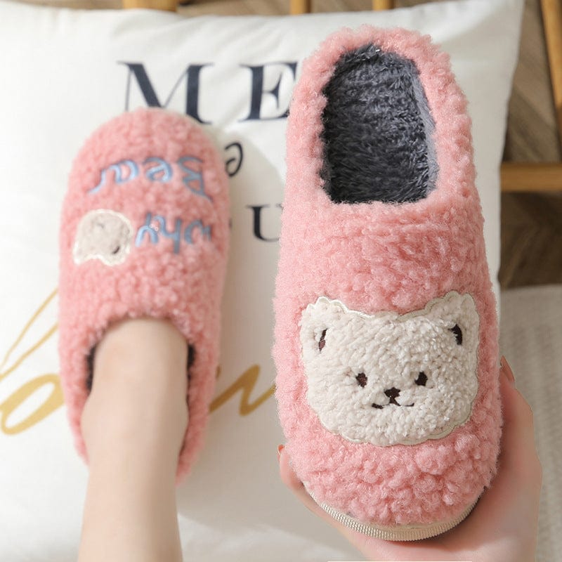 Bear Slippers Winter Warm House Shoes For Women Couple shoes fashion novaa