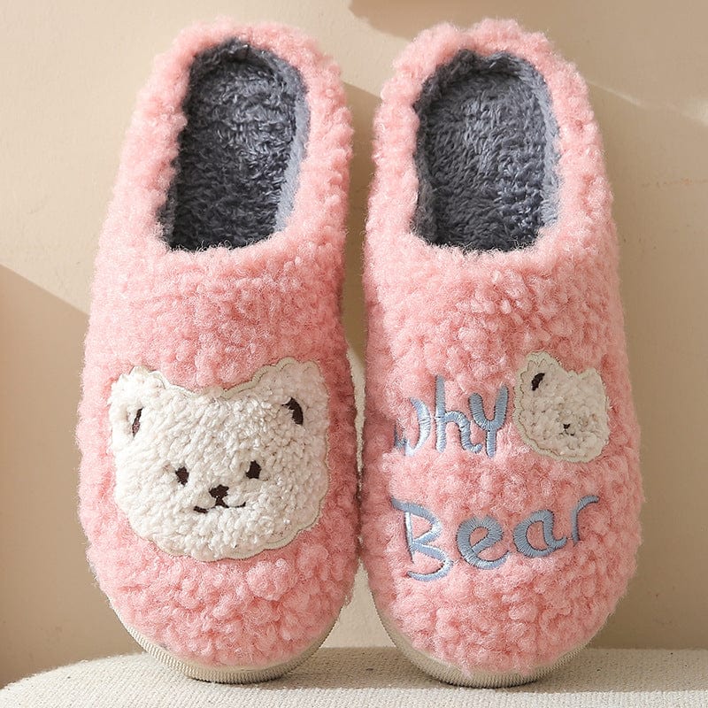 Bear Slippers Winter Warm House Shoes For Women Couple shoes fashion novaa
