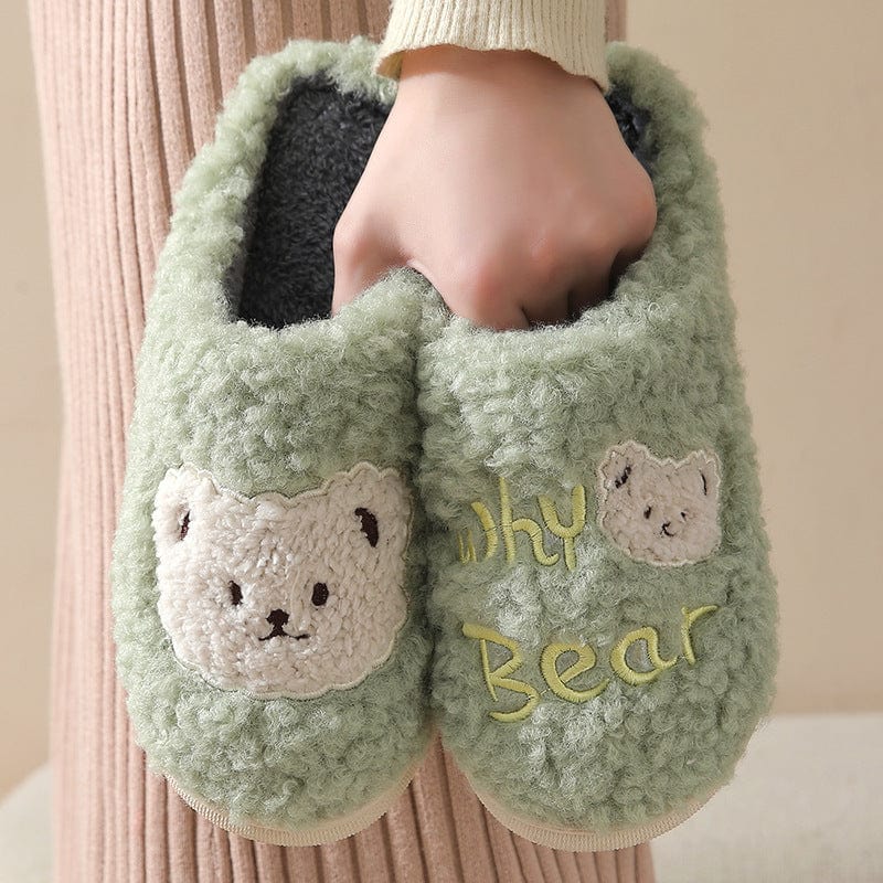 Bear Slippers Winter Warm House Shoes For Women Couple shoes fashion novaa