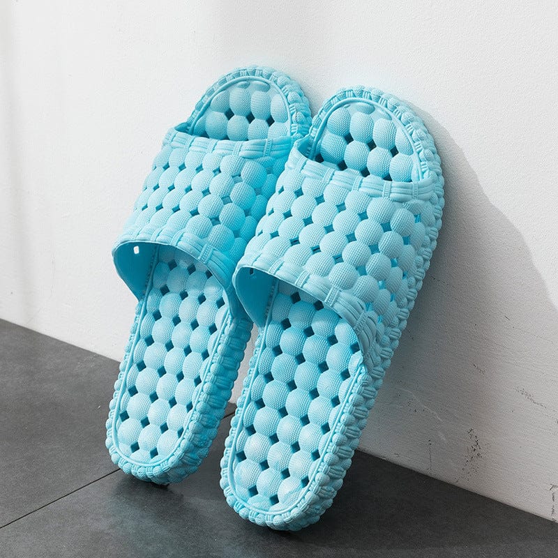 Unsex Home Shoes Hollow Out Bathroom Slippers Men Women shoes fashion novaa Blue 36to37