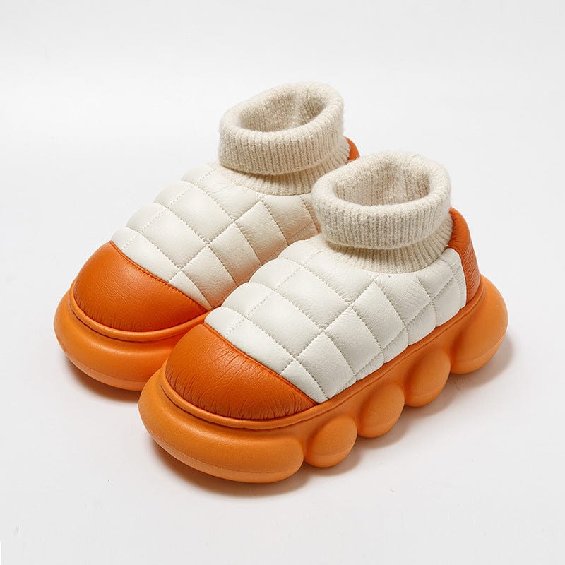 Heel Indoor Warmth Outdoor Snow Boots Lovers Thick Soled Cotton Shoes Mens Autumn And Winter shoes fashion novaa Caramel 36to37