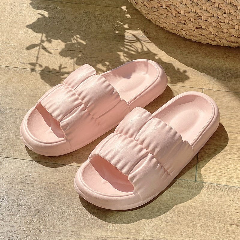 Women Home Shoes Bathroom Slippers Soft Sole Slides Summer Beach Shoes shoes fashion novaa Cherry blossom powder 36and37