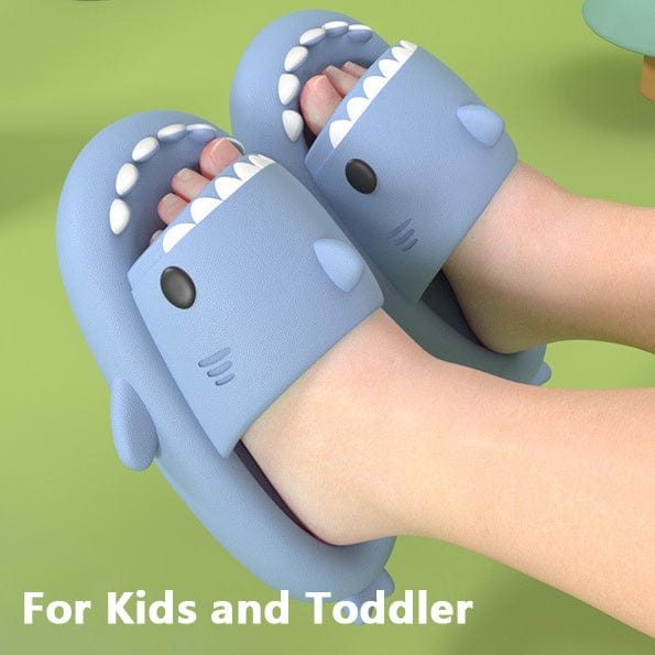 Children's Sandals And Slippers Summer Thick Bottom Second Generation Shark EVA Slippers Home Children Parent-child Non-slip Soft Bottom Baby Sandals shoes fashion novaa