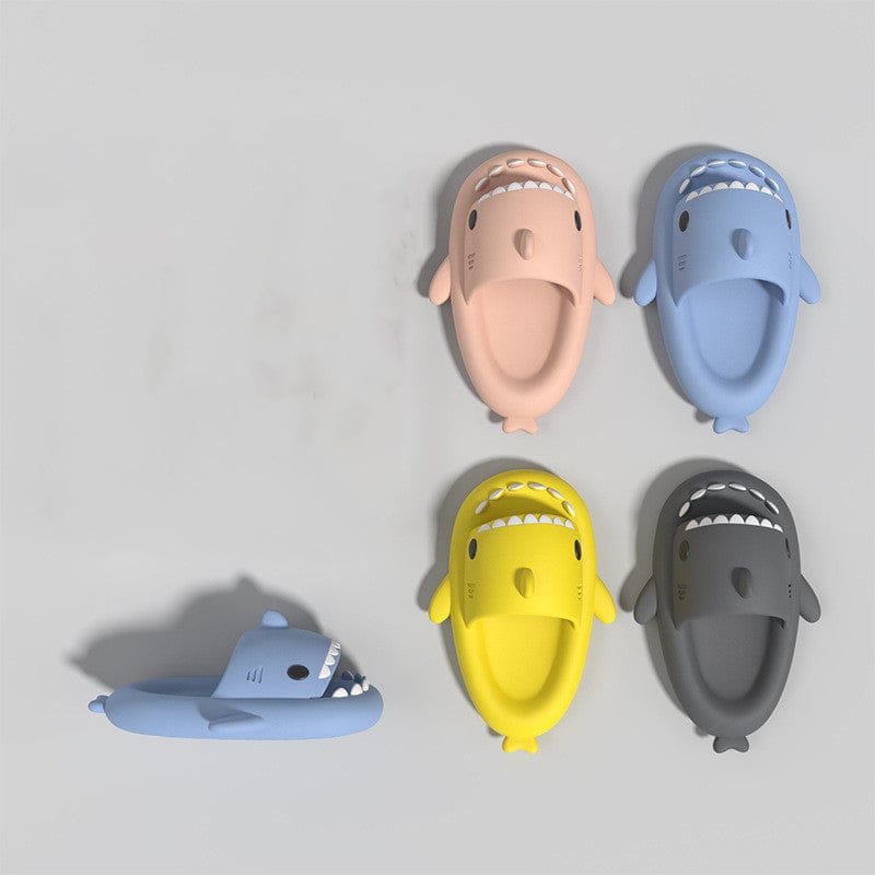 Children's Sandals And Slippers Summer Thick Bottom Second Generation Shark EVA Slippers Home Children Parent-child Non-slip Soft Bottom Baby Sandals shoes fashion novaa