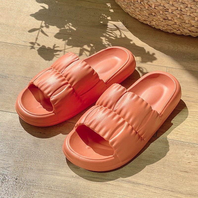 Women Home Shoes Bathroom Slippers Soft Sole Slides Summer Beach Shoes shoes fashion novaa Danxia orange 38and39