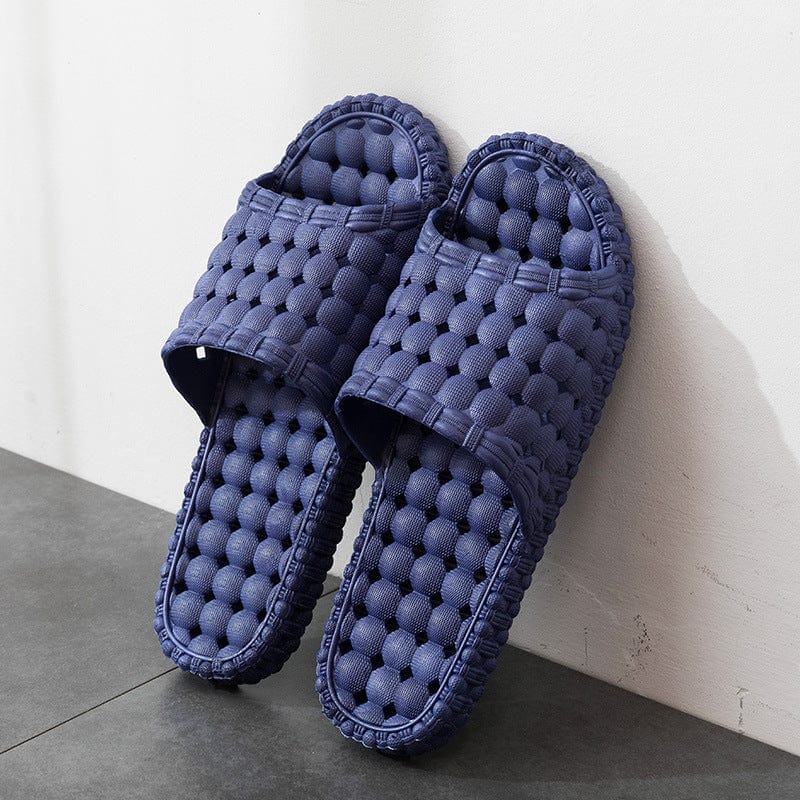 Unsex Home Shoes Hollow Out Bathroom Slippers Men Women shoes fashion novaa Dark blue 40to41