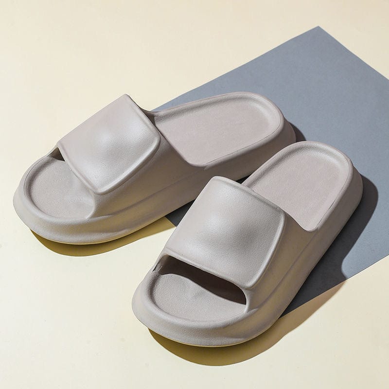 Soft Slippers EVA Home Shoes For Women Men Non-slip Bathroom Slippers shoes fashion novaa Gray 36to37