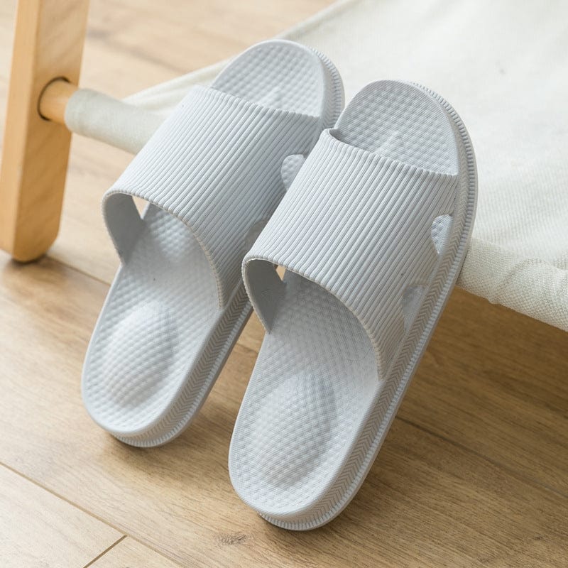 Women Bathroom Slippers With Heel Massage Ball Design Shoes At Home shoes fashion novaa Gray 36to37