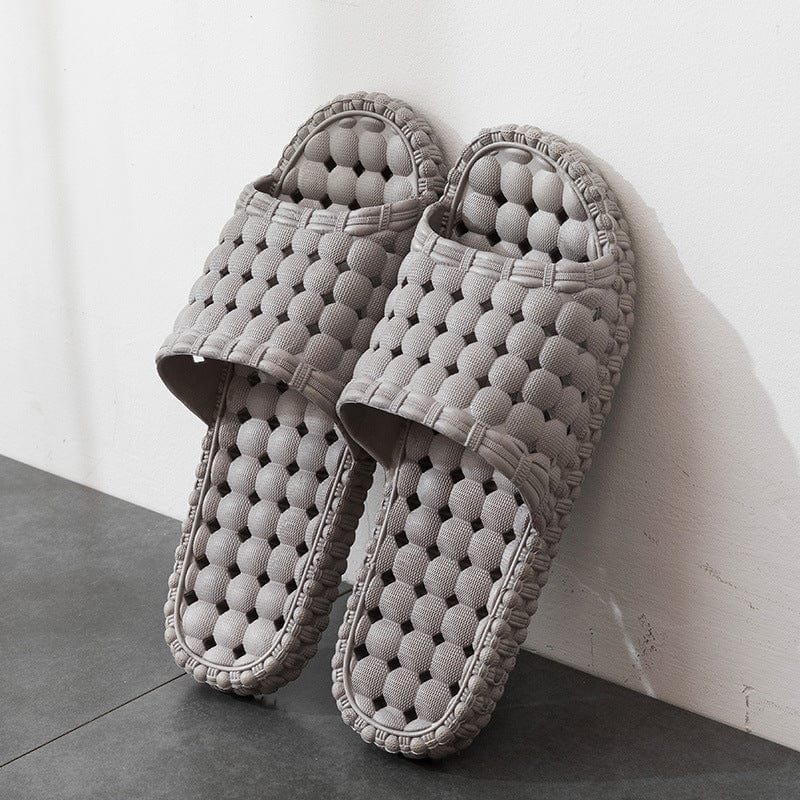 Unsex Home Shoes Hollow Out Bathroom Slippers Men Women shoes fashion novaa Gray 40to41