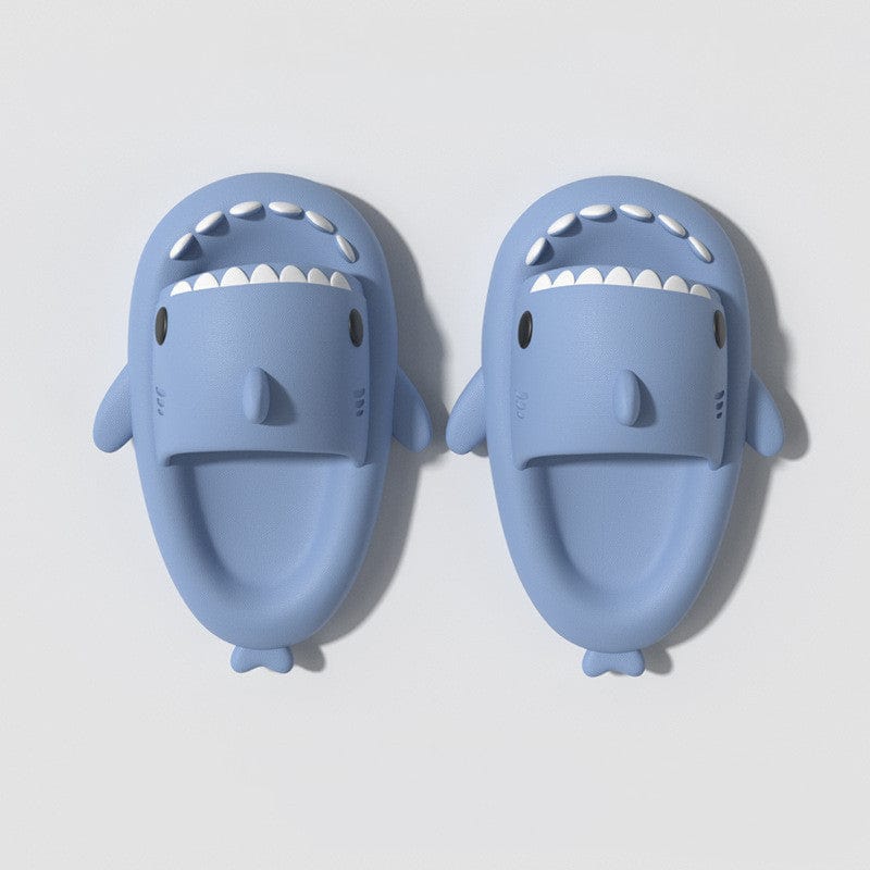 Children's Sandals And Slippers Summer Thick Bottom Second Generation Shark EVA Slippers Home Children Parent-child Non-slip Soft Bottom Baby Sandals shoes fashion novaa Haze blue 15cm