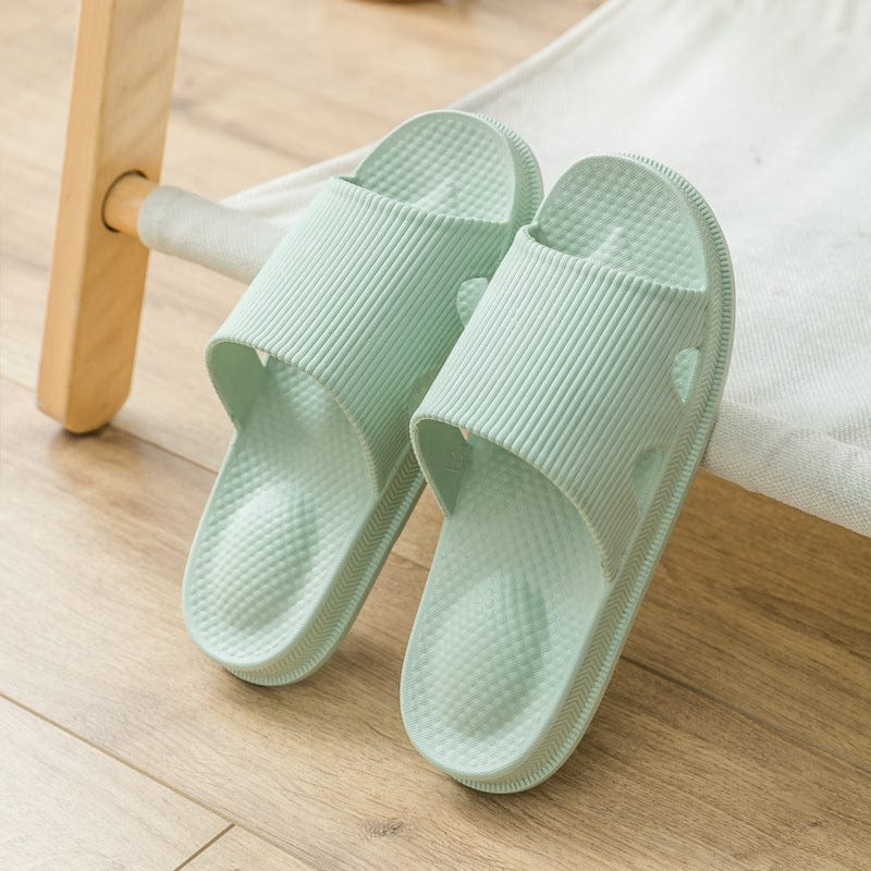 Women Bathroom Slippers With Heel Massage Ball Design Shoes At Home shoes fashion novaa Matcha green 36to37