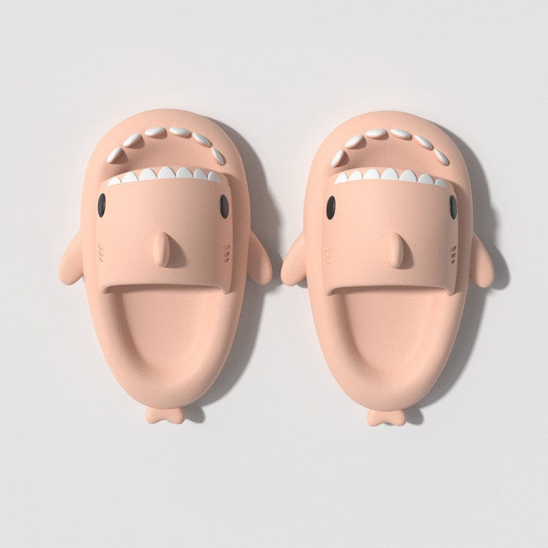 Children's Sandals And Slippers Summer Thick Bottom Second Generation Shark EVA Slippers Home Children Parent-child Non-slip Soft Bottom Baby Sandals shoes fashion novaa Pink 15cm