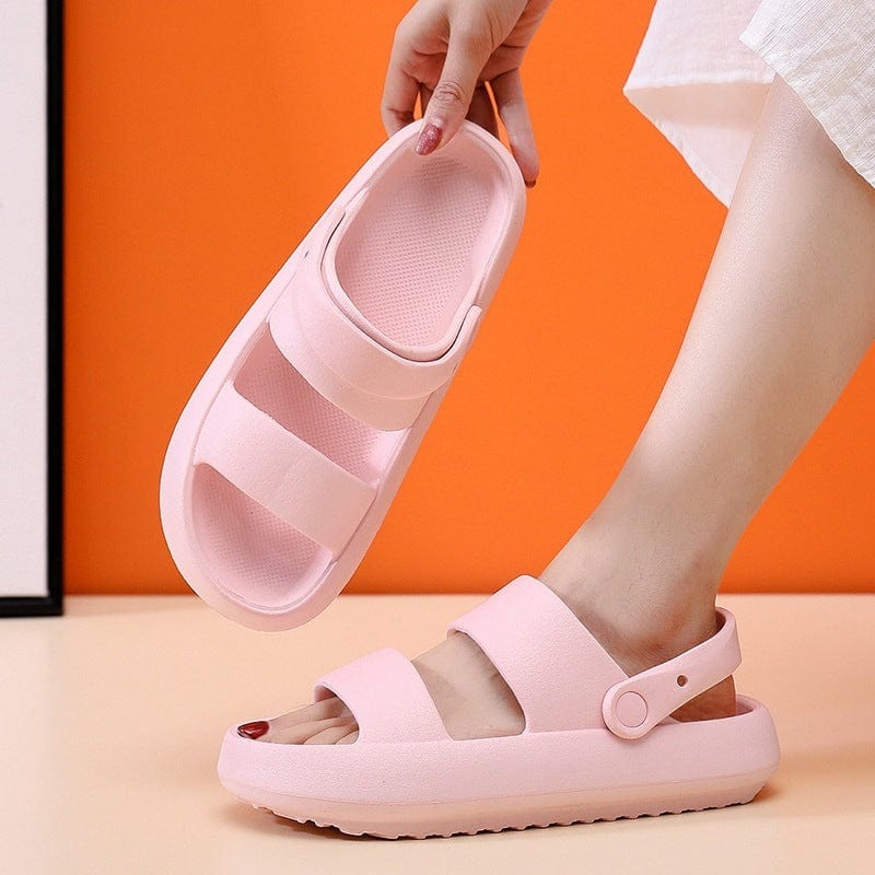 Adjustable Shoes For Women Men Sandals 3cm Thick Bottom Slippers Outdoor shoes fashion novaa Pink 36to37