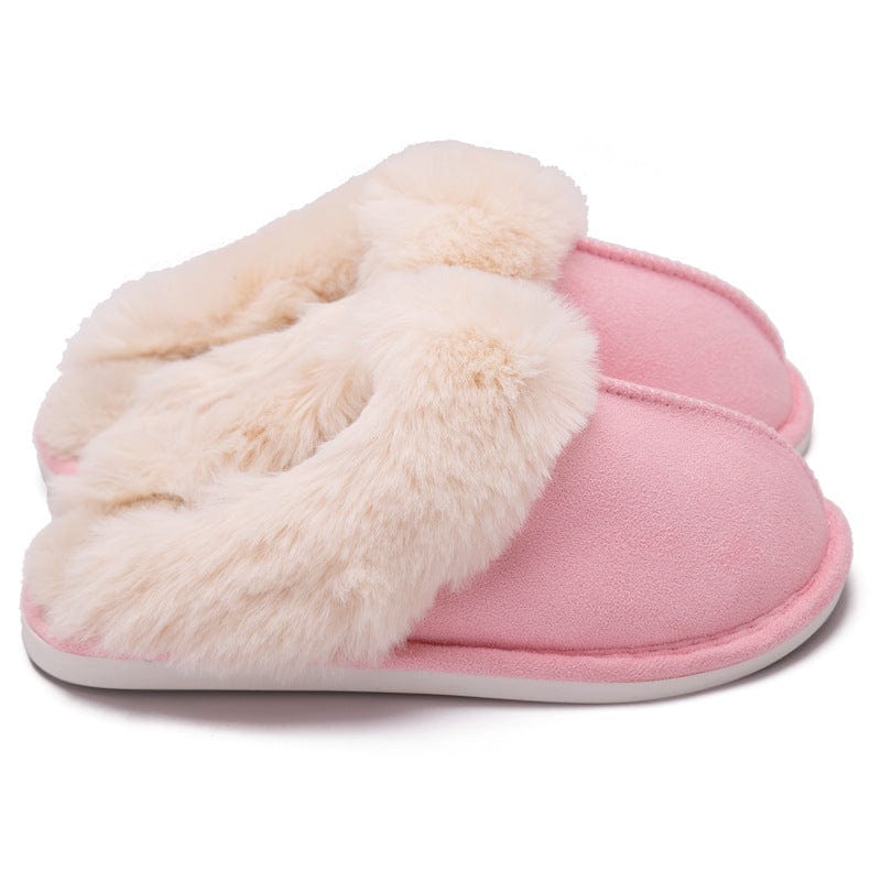 Fur Furry Slippers Women Winter Warm Plush House Shoes shoes fashion novaa Pink 36to37