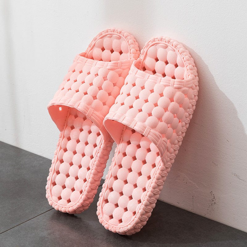 Unsex Home Shoes Hollow Out Bathroom Slippers Men Women shoes fashion novaa Pink 36to37