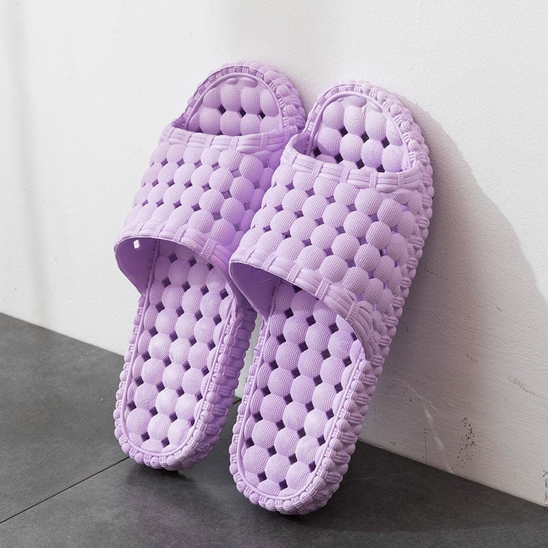Unsex Home Shoes Hollow Out Bathroom Slippers Men Women shoes fashion novaa Purple 36to37