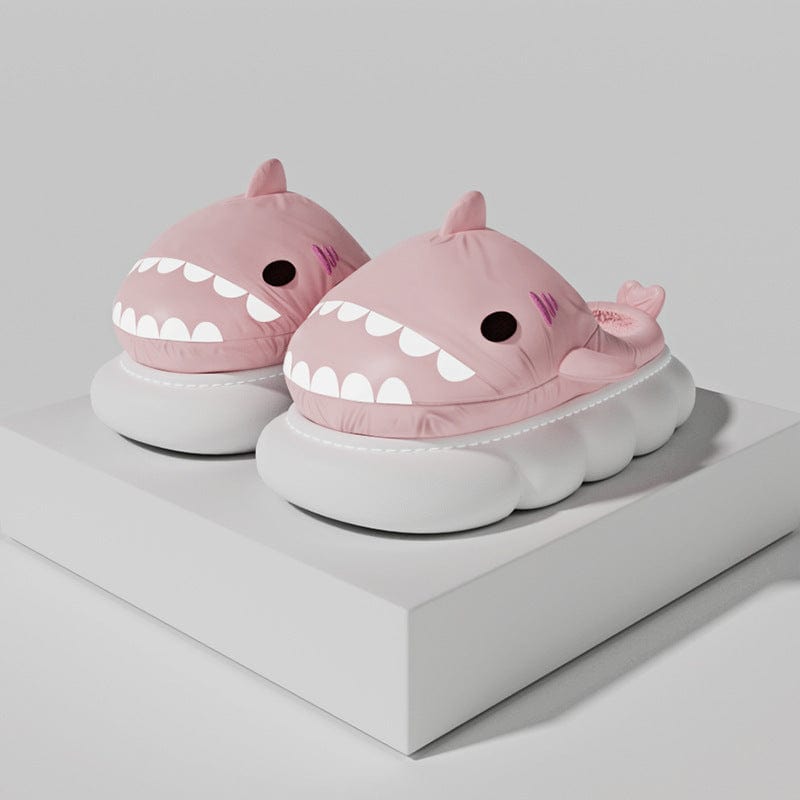 Shark Indoor And Outdoor Non-slip Thick Bottom Cotton Slippers For Women shoes fashion novaa