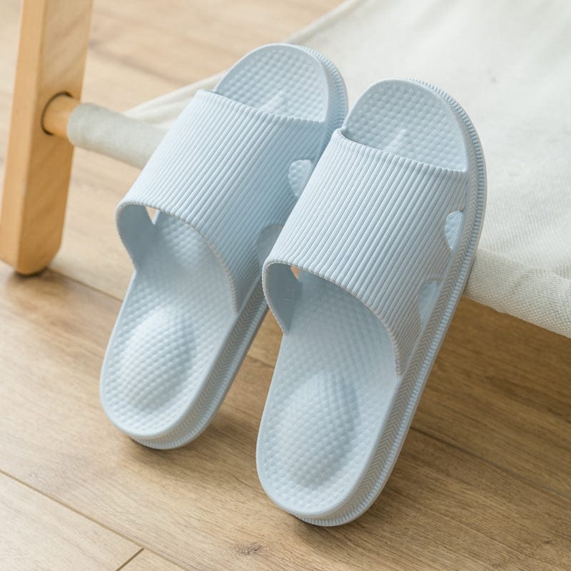 Women Bathroom Slippers With Heel Massage Ball Design Shoes At Home shoes fashion novaa Sky blue 36to37
