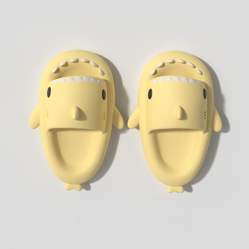 Children's Sandals And Slippers Summer Thick Bottom Second Generation Shark EVA Slippers Home Children Parent-child Non-slip Soft Bottom Baby Sandals shoes fashion novaa Small egg yolk 15cm
