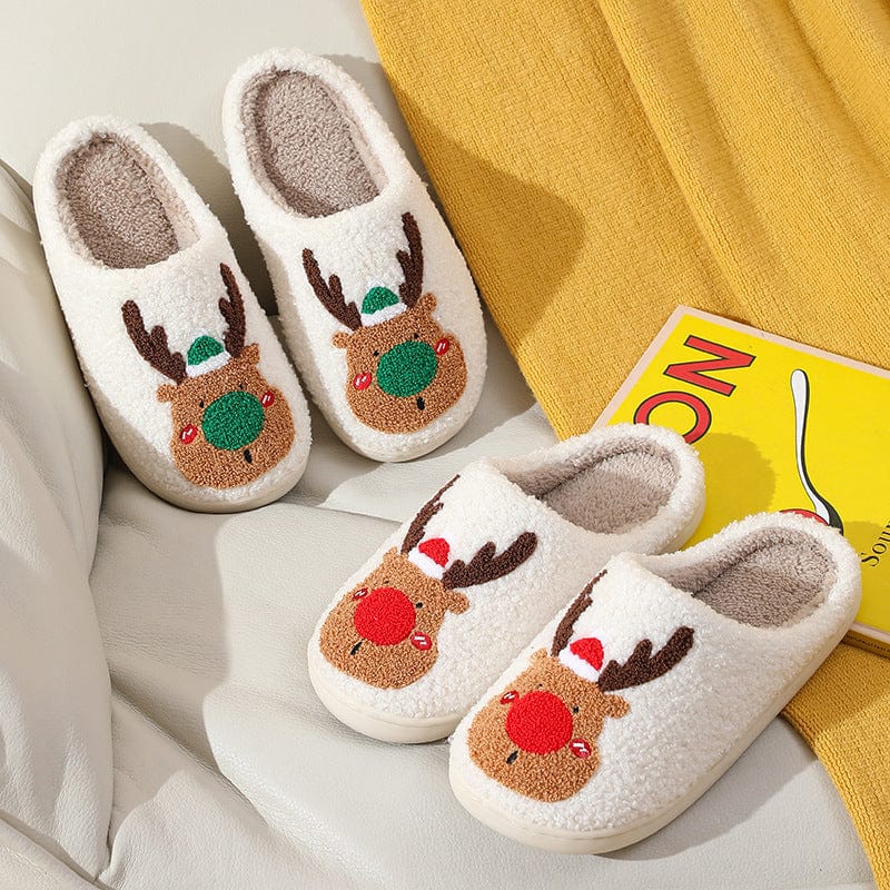 Winter Warm Home Christmas Elk Cotton Slippers shoes fashion novaa
