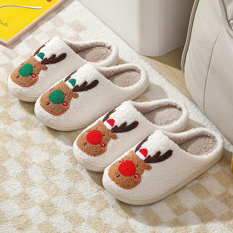 Winter Warm Home Christmas Elk Cotton Slippers shoes fashion novaa