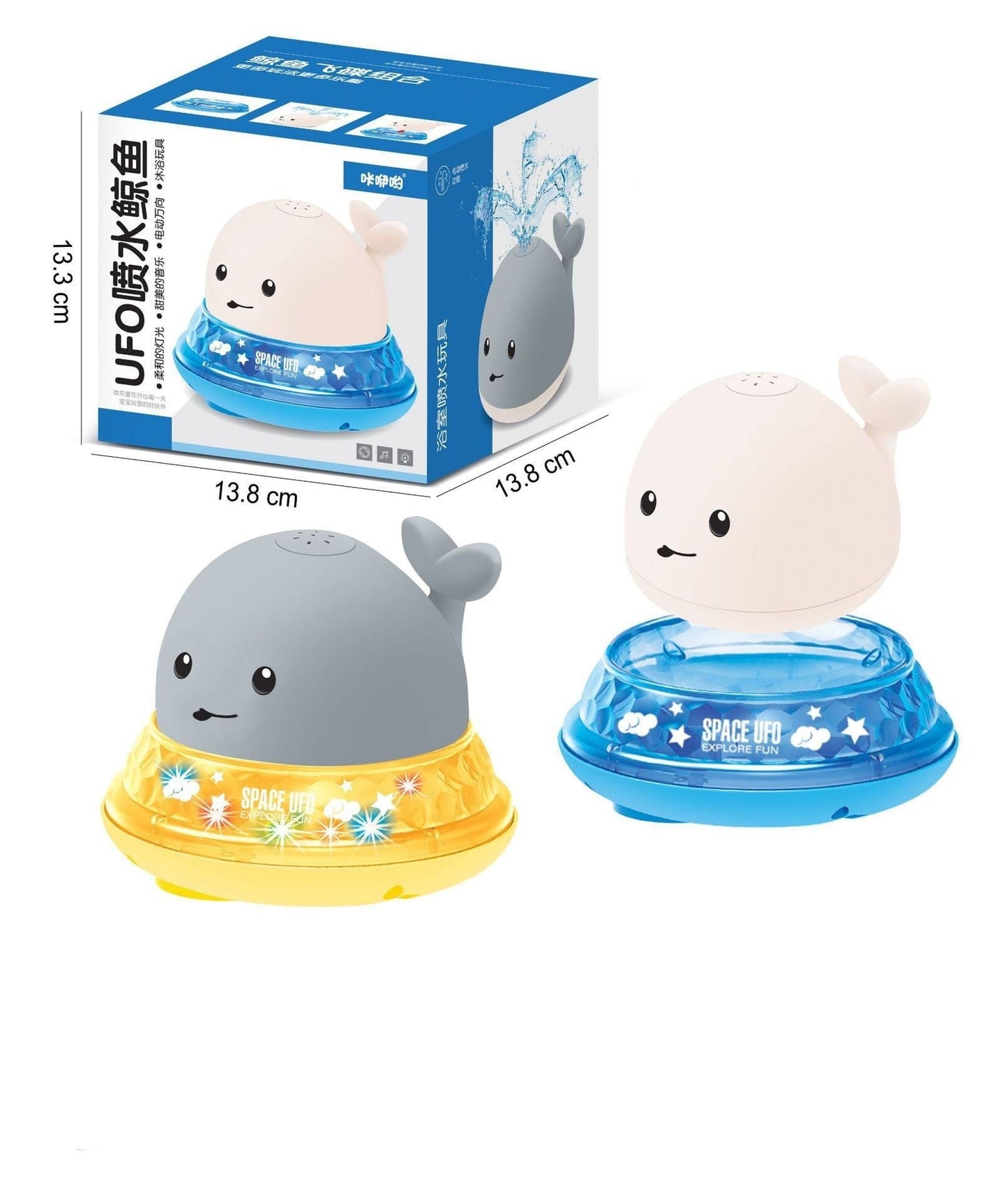 Baby Cute Cartoon Whale Floating Spraying Water Bath Toys With Light Music LED Light Baby Toys Trending Products fashion novaa