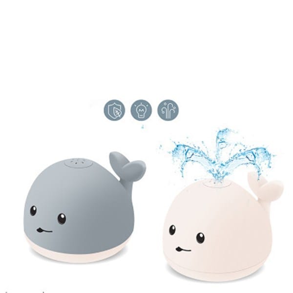 Baby Cute Cartoon Whale Floating Spraying Water Bath Toys With Light Music LED Light Baby Toys Trending Products fashion novaa