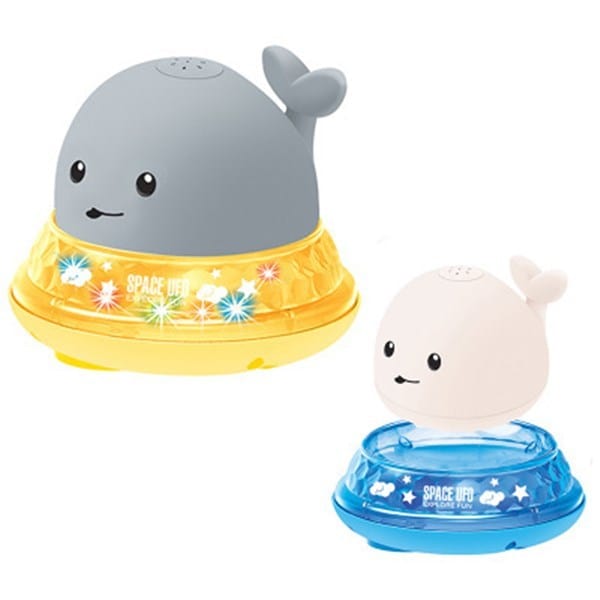 Baby Cute Cartoon Whale Floating Spraying Water Bath Toys With Light Music LED Light Baby Toys Trending Products fashion novaa