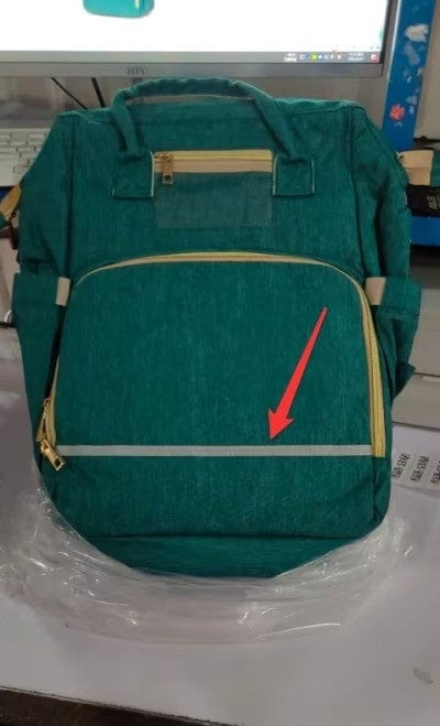 fashion novaa Trending Products Green B USB Charging Version Mommy Bed Backpack Folding Large Capacity Multi-function