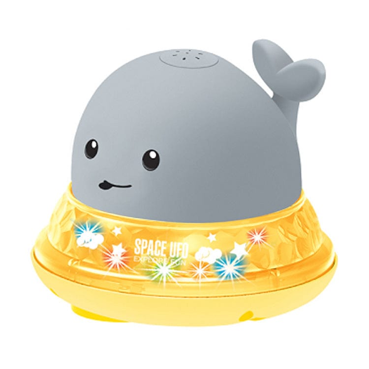 Baby Cute Cartoon Whale Floating Spraying Water Bath Toys With Light Music LED Light Baby Toys Trending Products fashion novaa Grey