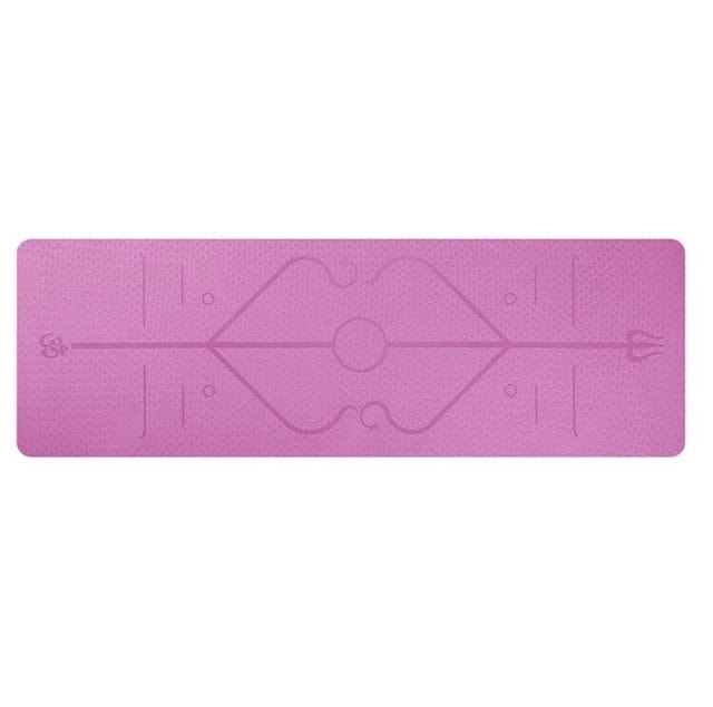 Non Slip TPE Yoga Mat Position Line Beginner Trending Products fashion novaa Pink
