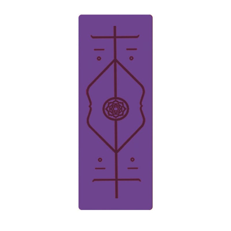 Non Slip TPE Yoga Mat Position Line Beginner Trending Products fashion novaa Purple