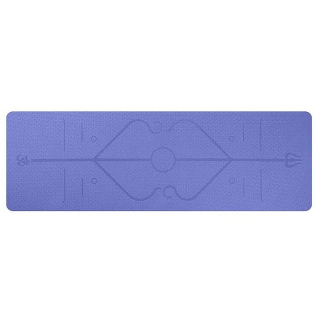 Non Slip TPE Yoga Mat Position Line Beginner Trending Products fashion novaa violet