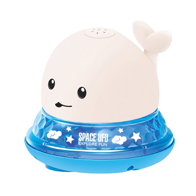 Baby Cute Cartoon Whale Floating Spraying Water Bath Toys With Light Music LED Light Baby Toys Trending Products fashion novaa White