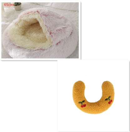 View details for 2 In 1 Dog And Cat Bed Pet Winter Bed Round Plush Warm Bed House Soft Long Plush Pets Bed Pet Products 2 In 1 Dog And Cat Bed Pet Winter Bed Round Plush Warm Bed House Soft Long Plush Pets Bed Pet Products