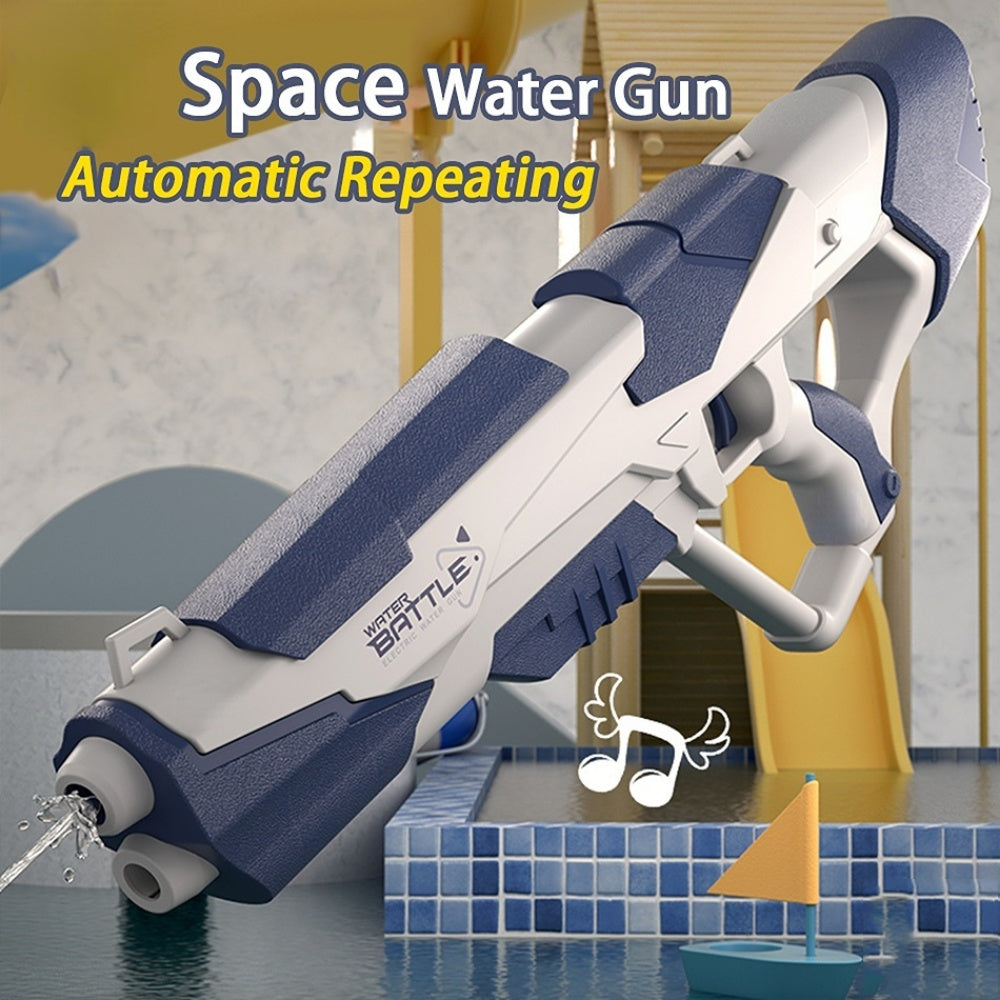 Space Water Gun Electric Automatic Water Absorption Water Fights Toy Outdoor Beach Swimming Pool Bath Toys For Children Kid Gift kids fashion novaa Blue USB