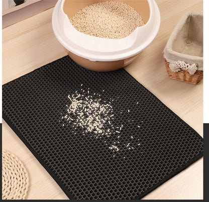 Pet Cat Litter Mat Pet Supplies EVA Double Cat Litter Mat Pet peteezee